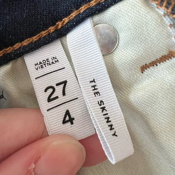 NEW Loft Denim Womens High Rise Skinny Jeans Pants in Rinse Dark Wash 27 / 4 - Picture 8 of 9